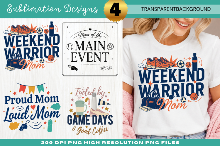 Weekend Warrior Sports Mom PNG Design weekend warrior, sport