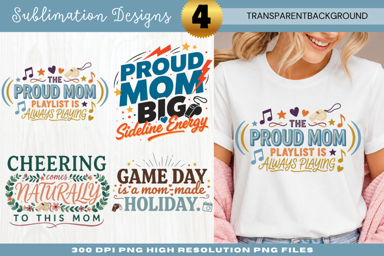 Proud Mom Stands Sublimation PNG Design proud mom stands
