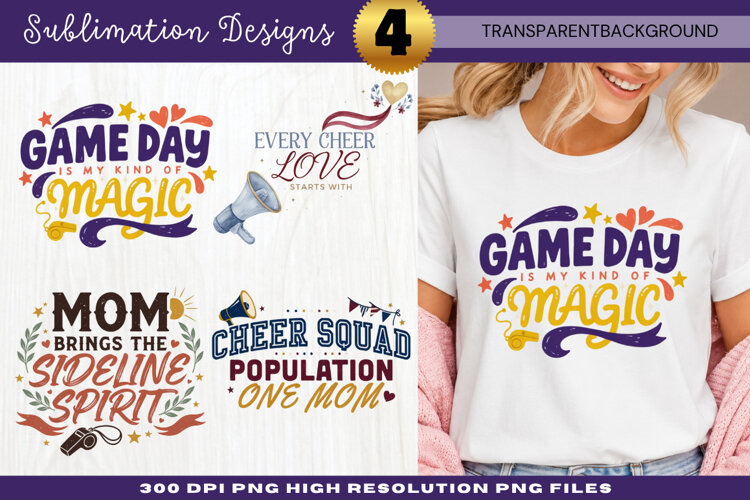Game Day Magic Sports Mom Sublimation PNG game day magic example image 1