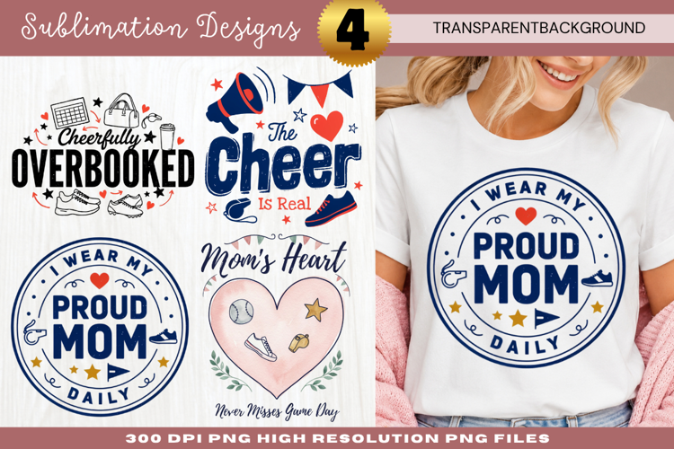 Proud Mom Daily Sports Sublimation Design proud mom daily