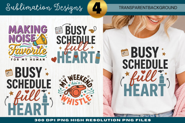 Busy Schedule Full Heart Sublimation PNG making noise, sport example image 1