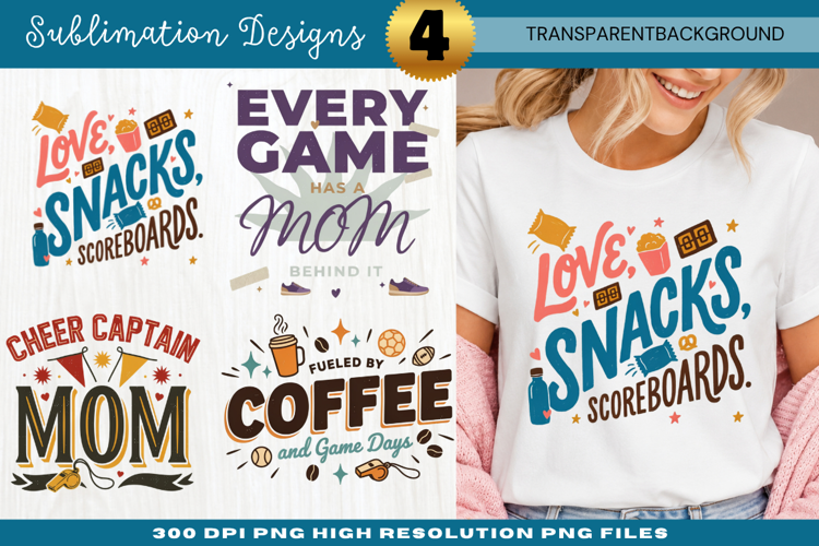 Love Snacks Scoreboards Mom Sublimation PNG love snacks