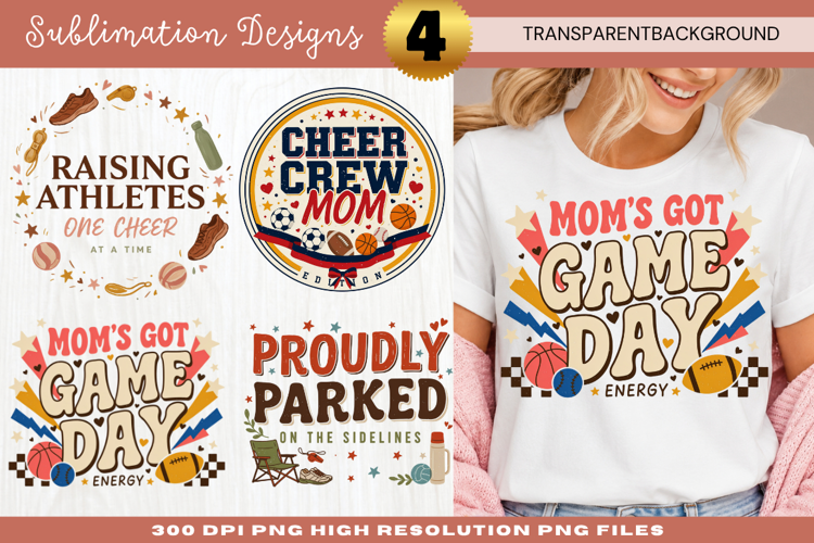 Moms Got Game Day Sports Sublimation PNG moms got game day