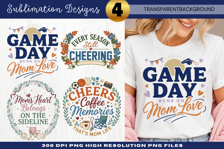 Game Day Mom Love Sports Sublimation Design game day mom