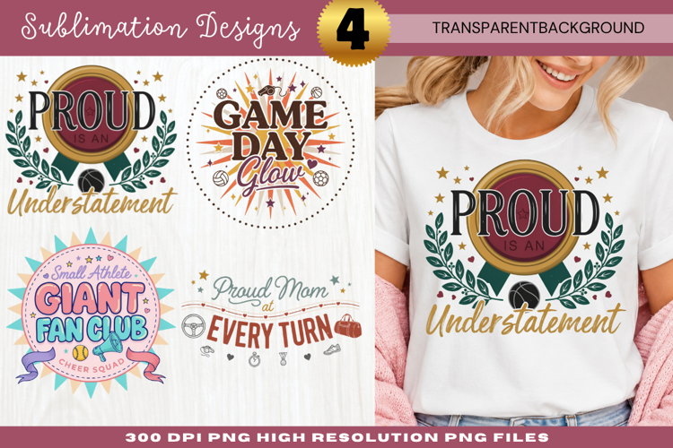 Proud Mom Understatement Sports PNG Design proud mom underst