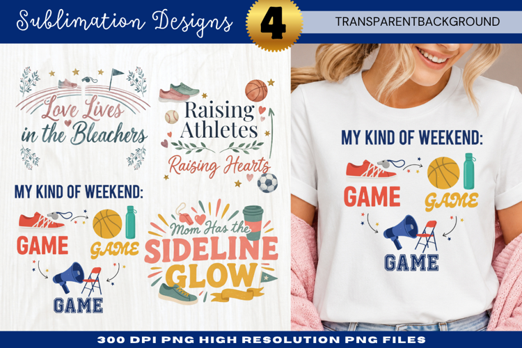 Sideline Glow Sports Mom PNG Design sideline glow,sports mom