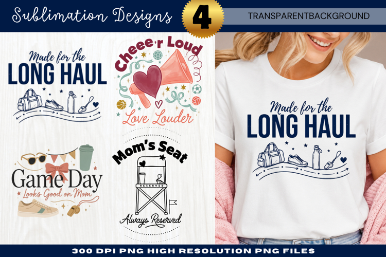 Long Haul Sports Mom Sublimation Design sports mom png