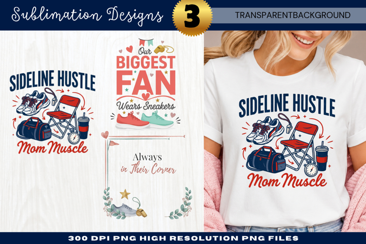 Sideline Hustle Mom Sublimation Design sideline hustle,sport