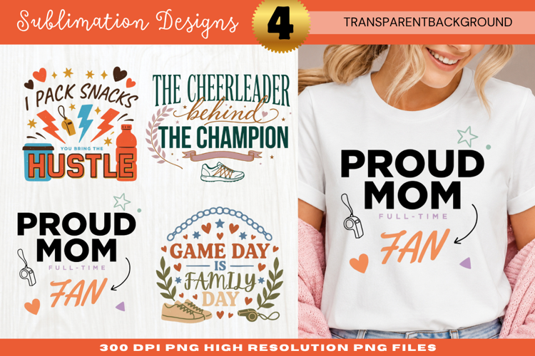 Proud Mom Fan Sports Sublimation PNG proud mom fan, sports