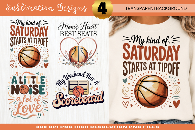 basketball mom png, my kind of saturday starts at tipoff,