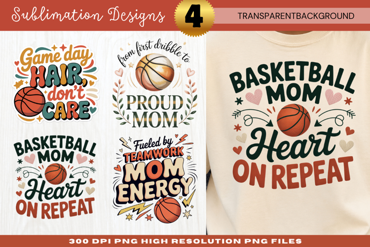 basketball mom heart on repeat, basketball mom png, sports