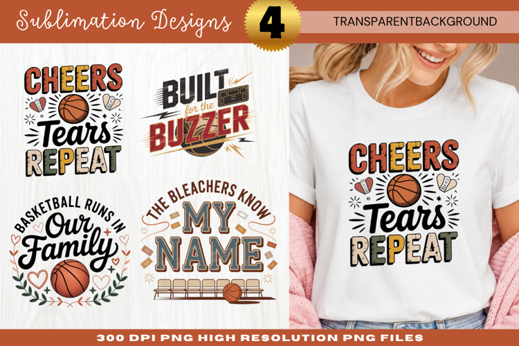 cheers tears repeat built for buzzer, basketball mom png
