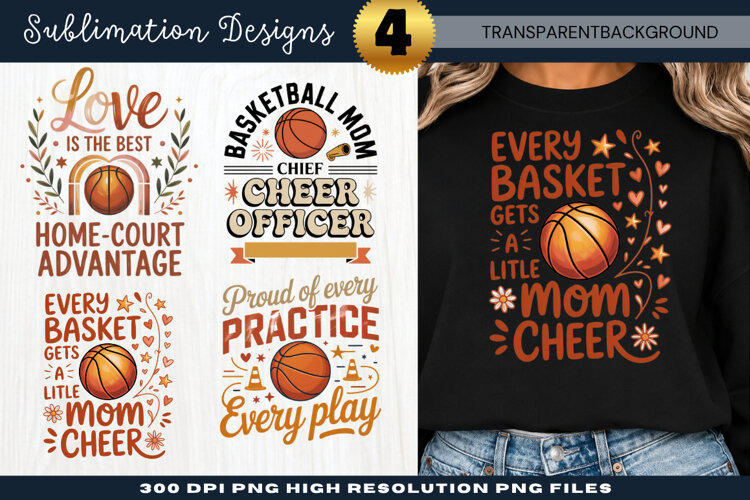 basketball mom png, every basket gets a little mom cheer example image 1