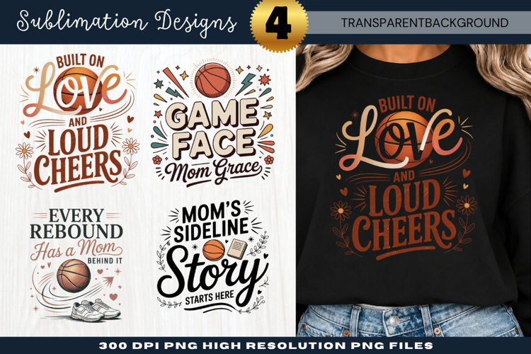 love needs loud cheers, basketball mom png, sports mom png,