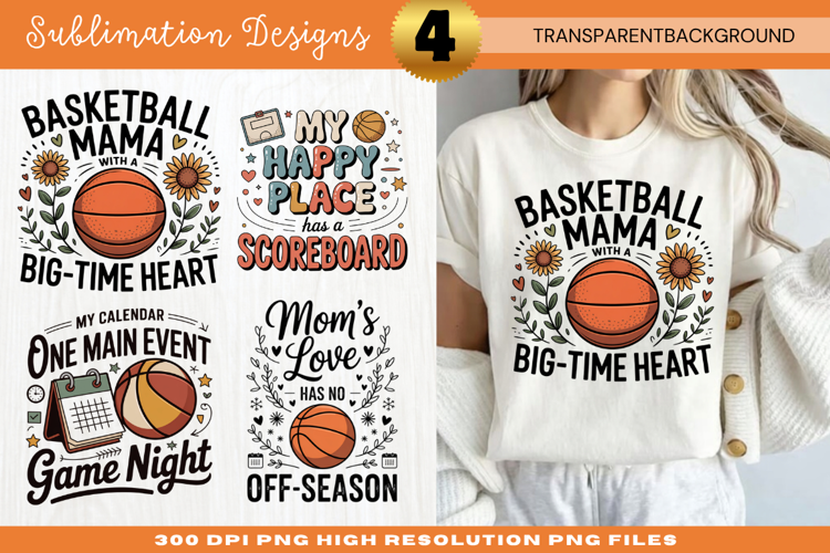 basketball mama big time heart, basketball mom png, sports
