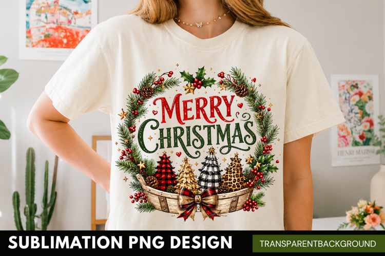 merry christmas PNG, christmas gnomes wreath shirt design