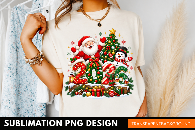 santa claus snowman PNG, festive christmas tree shirt design