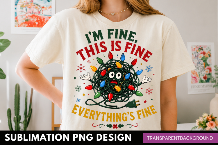 im fine this is fine everythings fine, funny christmas light