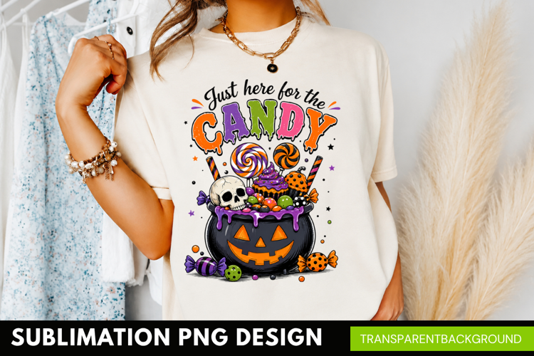 just here for the candy, cute skeleton halloween PNG, skelet