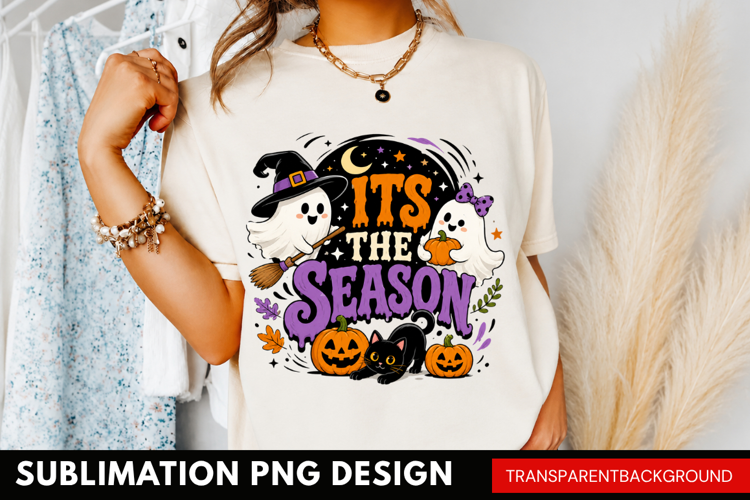its the season PNG, cute halloween ghosts shirt design, pump