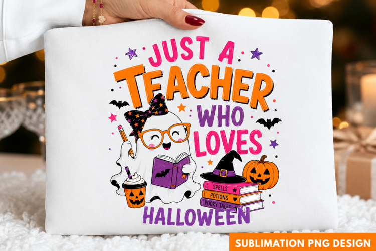 just a teacher who loves halloween, teacher halloween PNG