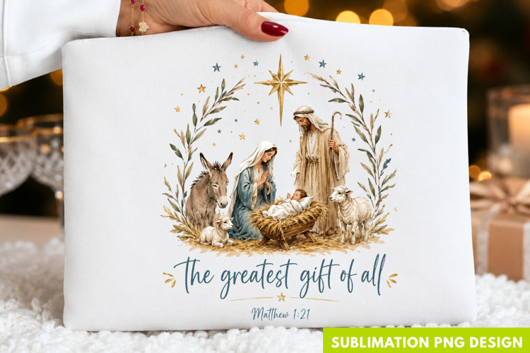 the greatest gift of all, Christian christmas PNG, nativity
