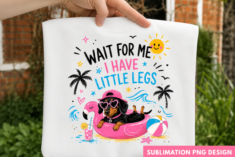 wait for me i have little legs, funny dachshund PNG, wiener