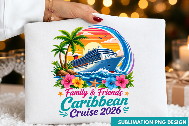 Family & Friends Caribbean Cruise 2026 Ocean Ship T-Shirt PN
