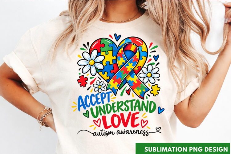 Accept Understand Love Autism Awareness Butterfly PNG accept