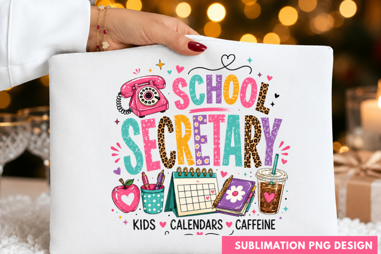 school secretary PNG, school secretary shirt design, pencil