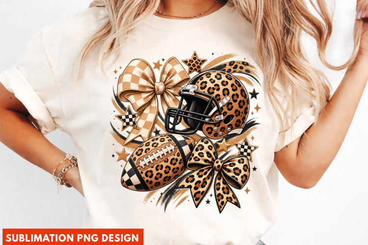 leopard football png, football bow png, football png, game