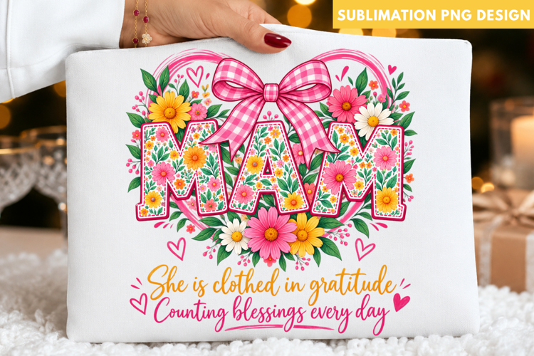 mama png, floral mama png, mom png design, gratitude mom png