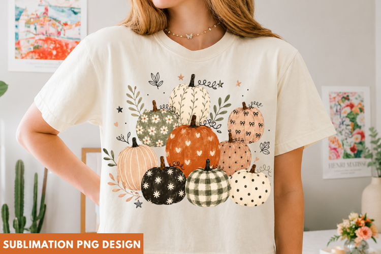 fall pumpkin png, neutral pumpkin png, plaid pumpkin png