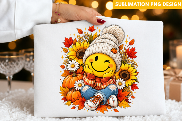 sunflower smiley png, fall smiley png, sunflower png, happy