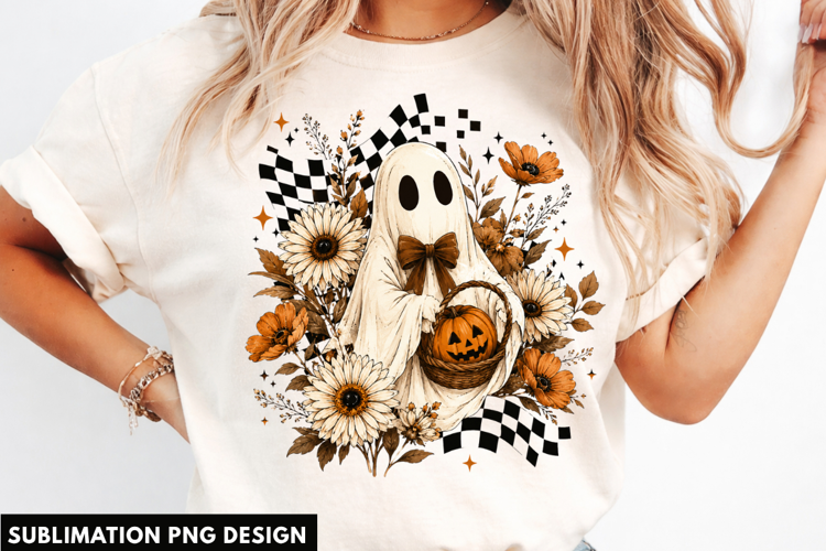 floral ghost png, halloween ghost png, pumpkin ghost png,