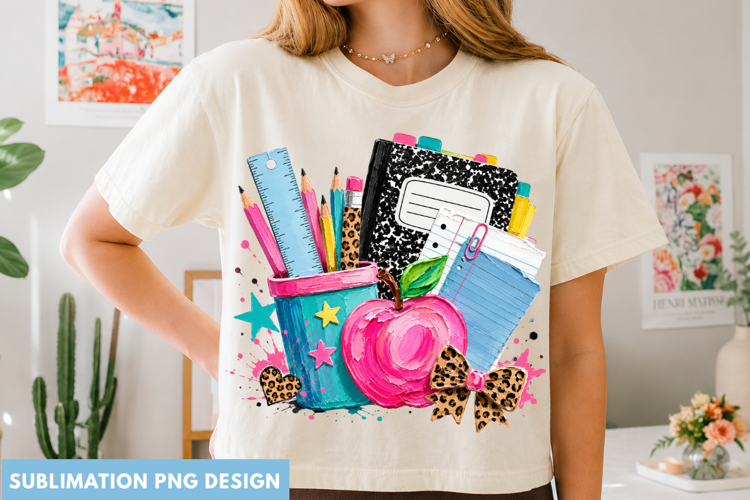 teacher supplies png, school supplies png, colorful teacher