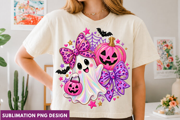 pink ghost png, witch ghost png, halloween ghost png, pink example image 1