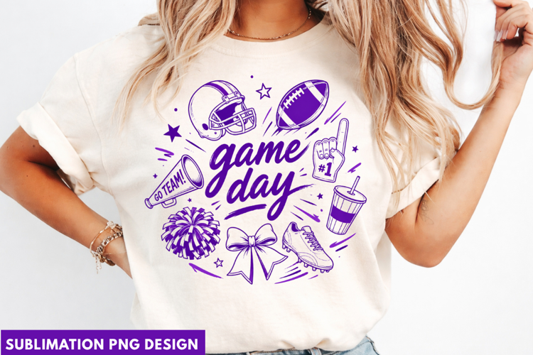 game day png, purple game day, sports game day png, game day