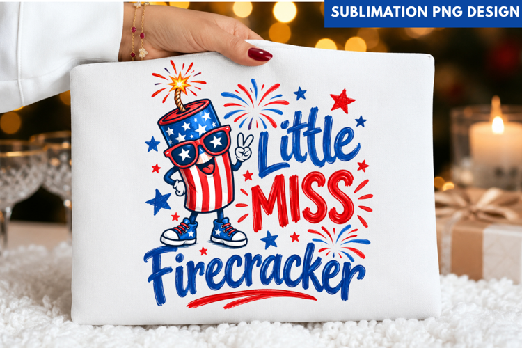 little miss firecracker, firecracker png, patriotic girl png