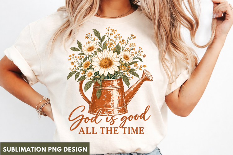 god is good png, christian png, faith png, floral faith png,