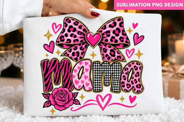 mama png, leopard mama png, mama bow png, leopard bow png