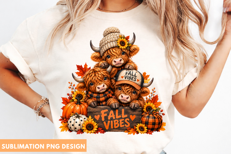 highland cow png, fall cow png, autumn highland cow, pumpkin