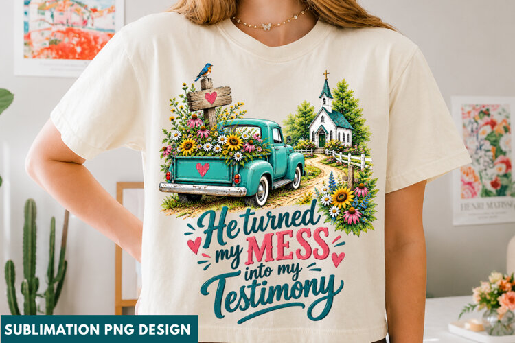 christian testimony png, faith sublimation design, christian example image 1