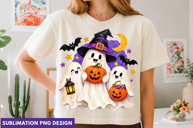 halloween ghost png, cute ghost png, spooky ghost png, pumpk example image 1
