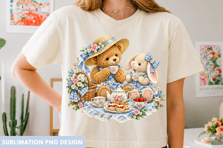 teddy bear picnic png, watercolor teddy bear png, baby bear example image 1
