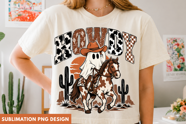 western cowboy howdy png, cowboy sublimation design, western
