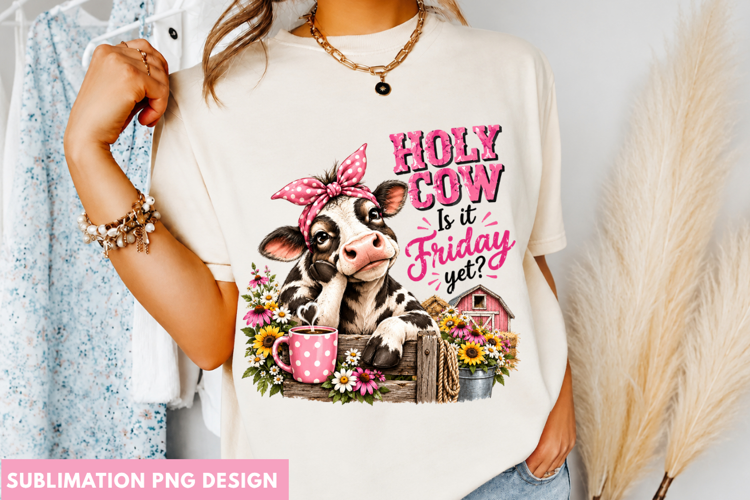 holy cow friday png, funny cow sublimation, friday shirt