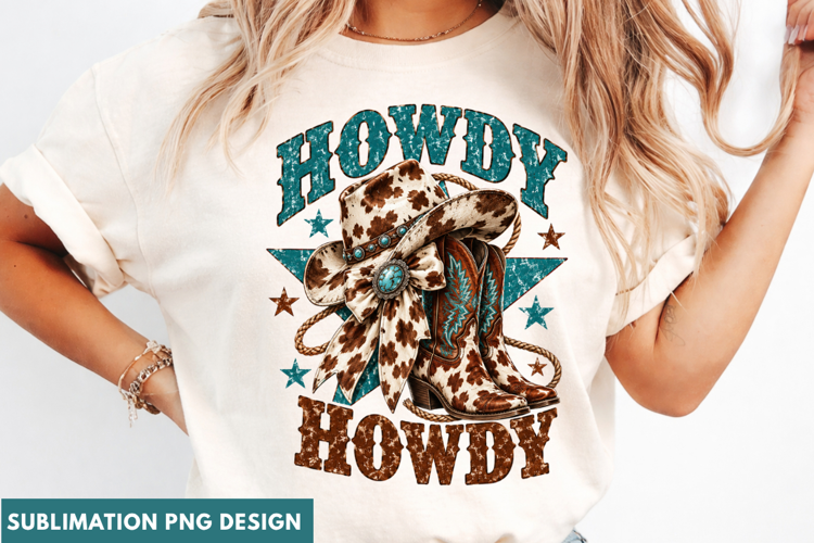 western howdy png, cowgirl boots png, howdy sublimation