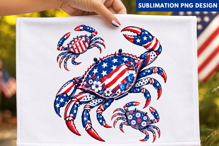 patriotic crab png, crab png, usa crab png, fourth of july