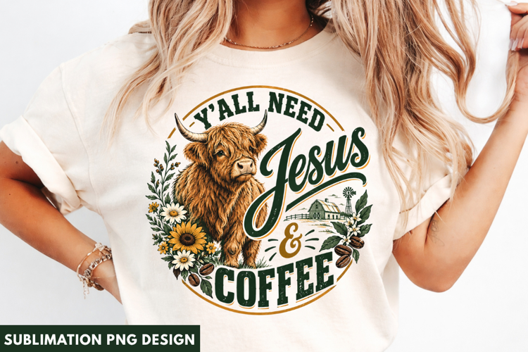 jesus coffee png, christian coffee png, yall need jesus